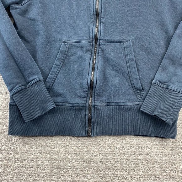 Nike Sweater Women Medium M Black Hoodie Embroidered Spell Out Logo Full Zip - Picture 5 of 15